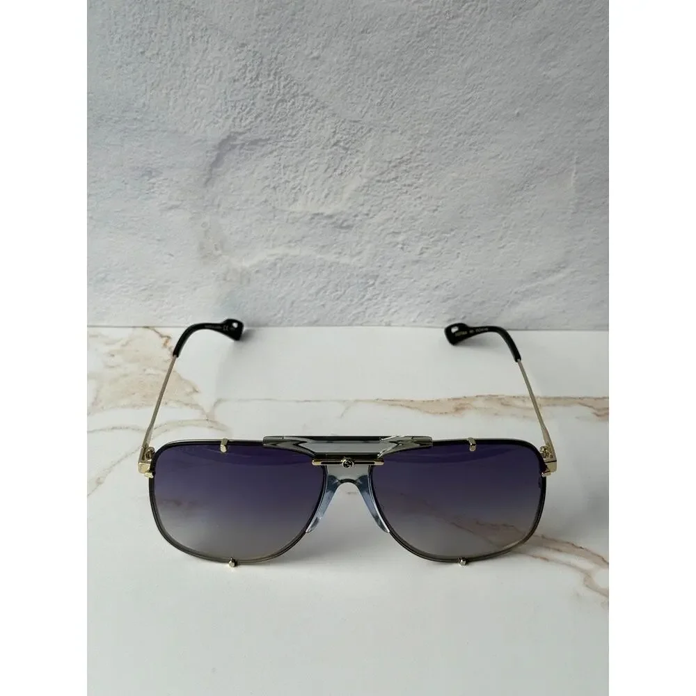 NEW Gucci GG0739SA Grey Oversized Aviator Unisex Sunglasses